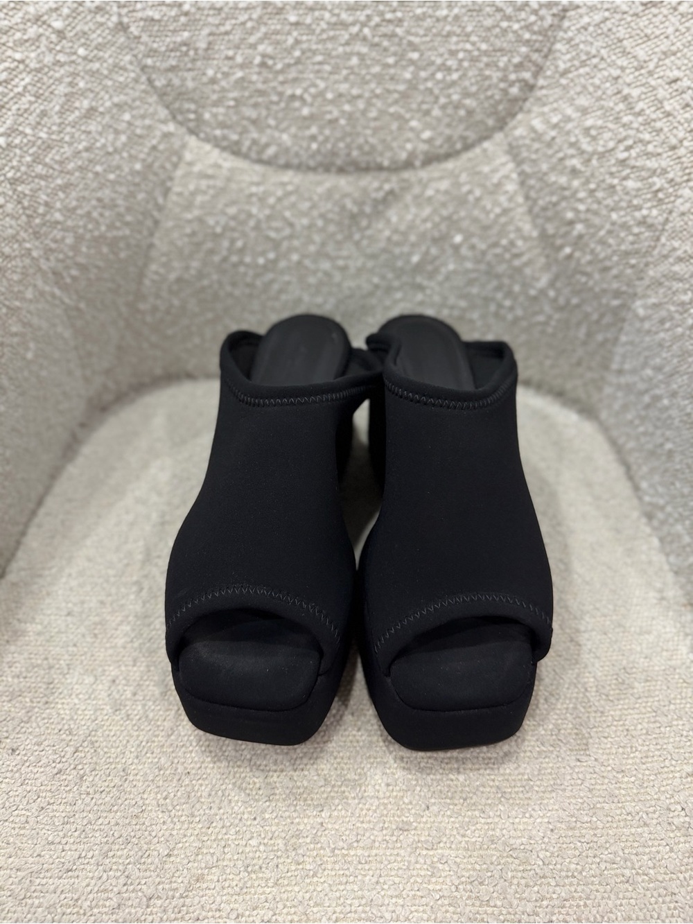 Lafayette 148 New York Black Platform Mules - Picture 5 of 8